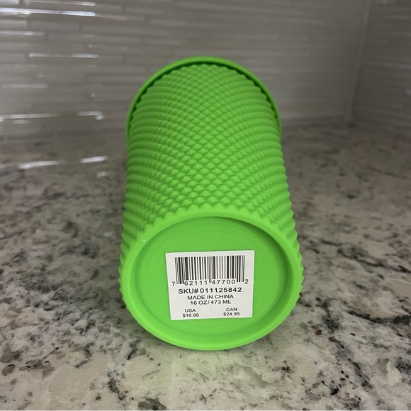 Neon Green Starbucks Grande Cold Cup - Picture 3 of 3